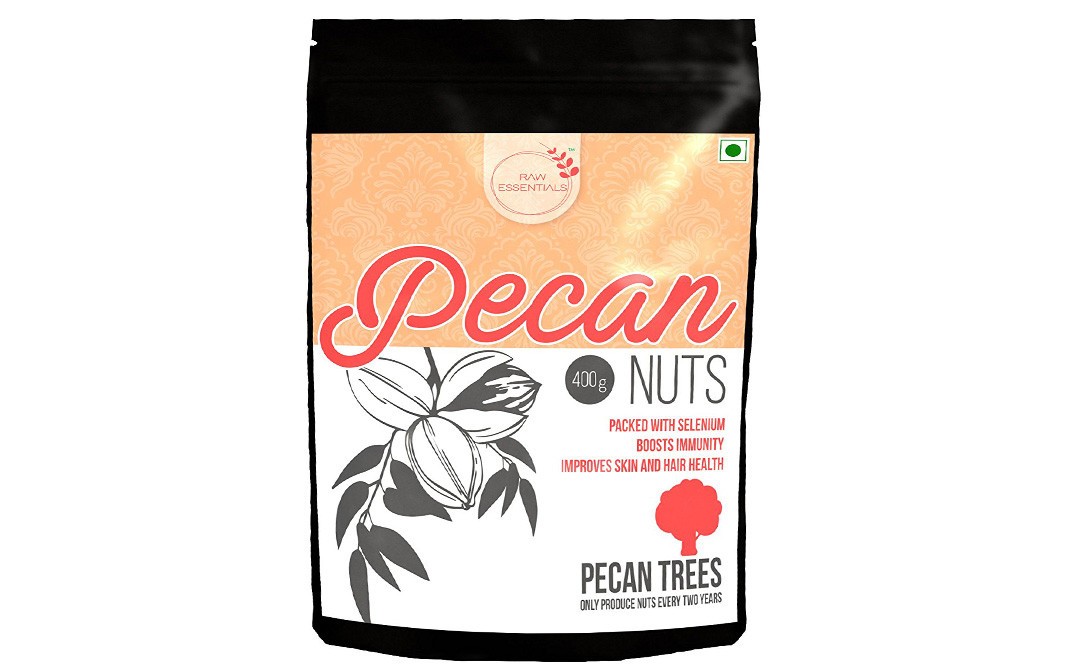 Raw Essentials Pecan Nuts    Pack  400 grams